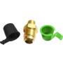 CGA 440 Cap for Liquid Oxygen - 100 Pack - Black