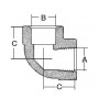 Elbow .843 - .847 x .843 - .847 3750 PSI WP
