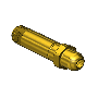 Western #66 - Nipple,  CGA 540/ CGA 555, 1/4NPTM, 2.5"LNG