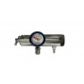 ALL BRASS EMS Oxygen Regulator - 25 LPM, CGA 870 w/ Dual D.I.S.S. & Barb