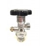 Brass Chrome Plated Valve With Lexan Handwheel, CGA 326 Outlet, 1/4