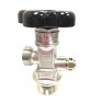 Brass Chrome Plated Valve With Lexan Handwheel, CGA 326 Outlet, 1/4