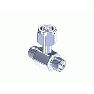 GGA346, Chrome Plated Brass CGA Manifold Coupler Tee