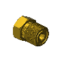 Western #CO-2-1 - Hex Nut, CGA 320, .825-14 NGO RH-EX x 1/4 NPTF
