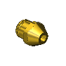 Western #16-3m1 - Countersunk Nipple, CGA 300, 1/4