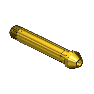 Nipple, CGA 300, 1/4NPTM, 3-1/2