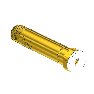 Check Valve Nipple for Installed Filter, CGA 320, 1/4NPTM, 2.5