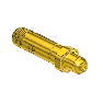 Check Valve Nipple, CGA 350, 1/4NPTM, 2.5