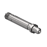 Threaded Inlet Nipple, CGA 350, 1/4NPTM, 3.5