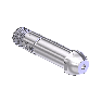 Countersunk Nipple, CGA 510/ CGA 580/ CGA 590, 1/4NPTM, 2.5