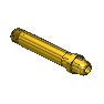 Nipple, CGA 540/ CGA 555, 1/4NPTM, 3.5
