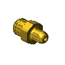 Western #13-3M1 - Countersunk Nipple, CGA 326, 1/4