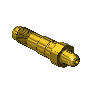 Nipple, CGA 326, 1/2-27uns-ext, 2.5