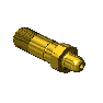 Nipple, CGA 326, 9/16-25 UNS-EXT, 2.125