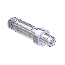 Countersunk Nipple, CGA 346, 1/4NPTM, 2.5