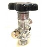 Brass Chrome Plated Valve With Lexan Handwheel, CGA 326 Outlet, 1/4
