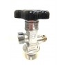 Brass Chrome Plated Valve With Lexan Handwheel, CGA 326 Outlet, 1/4